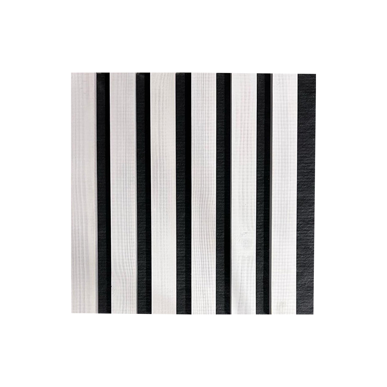 Dabīgā koka sienas panelis 2700 x 300mm (Balts-Melns)