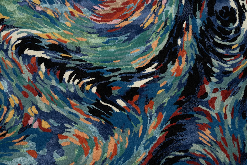 Kilimas FLORES BLUE (Rankų darbo kolekcija)
