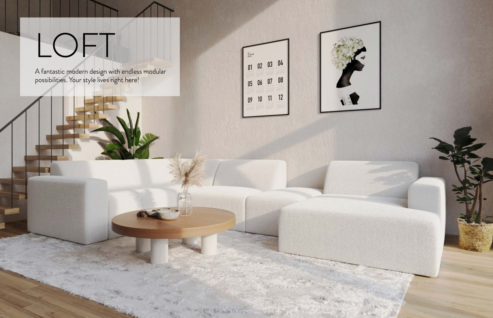 Dīvāns LOFT (Stūra S)(Modulārs)