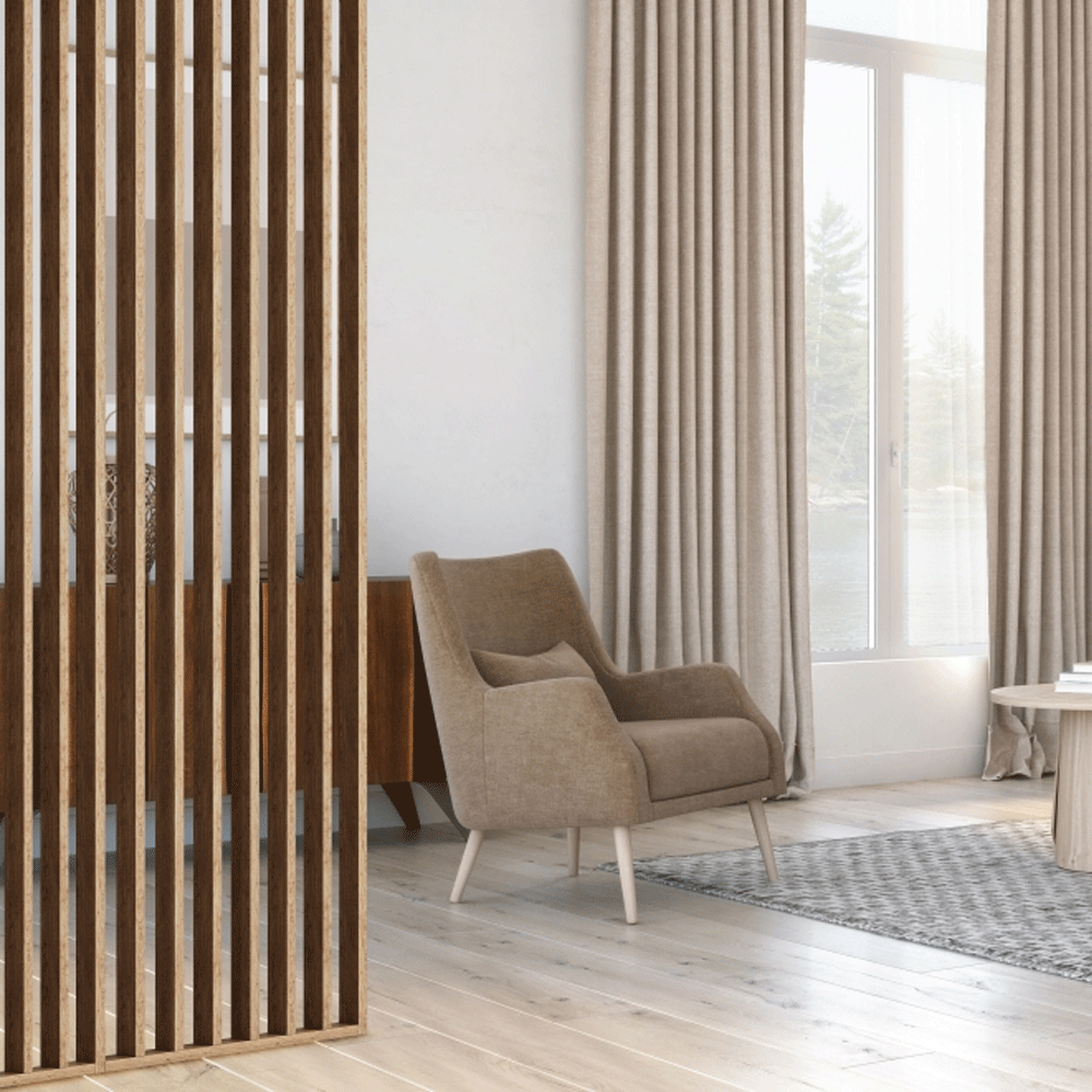 Lamella medinė siena 2750 x 580mm (Ąžuolas) (Laisvai stovinti)