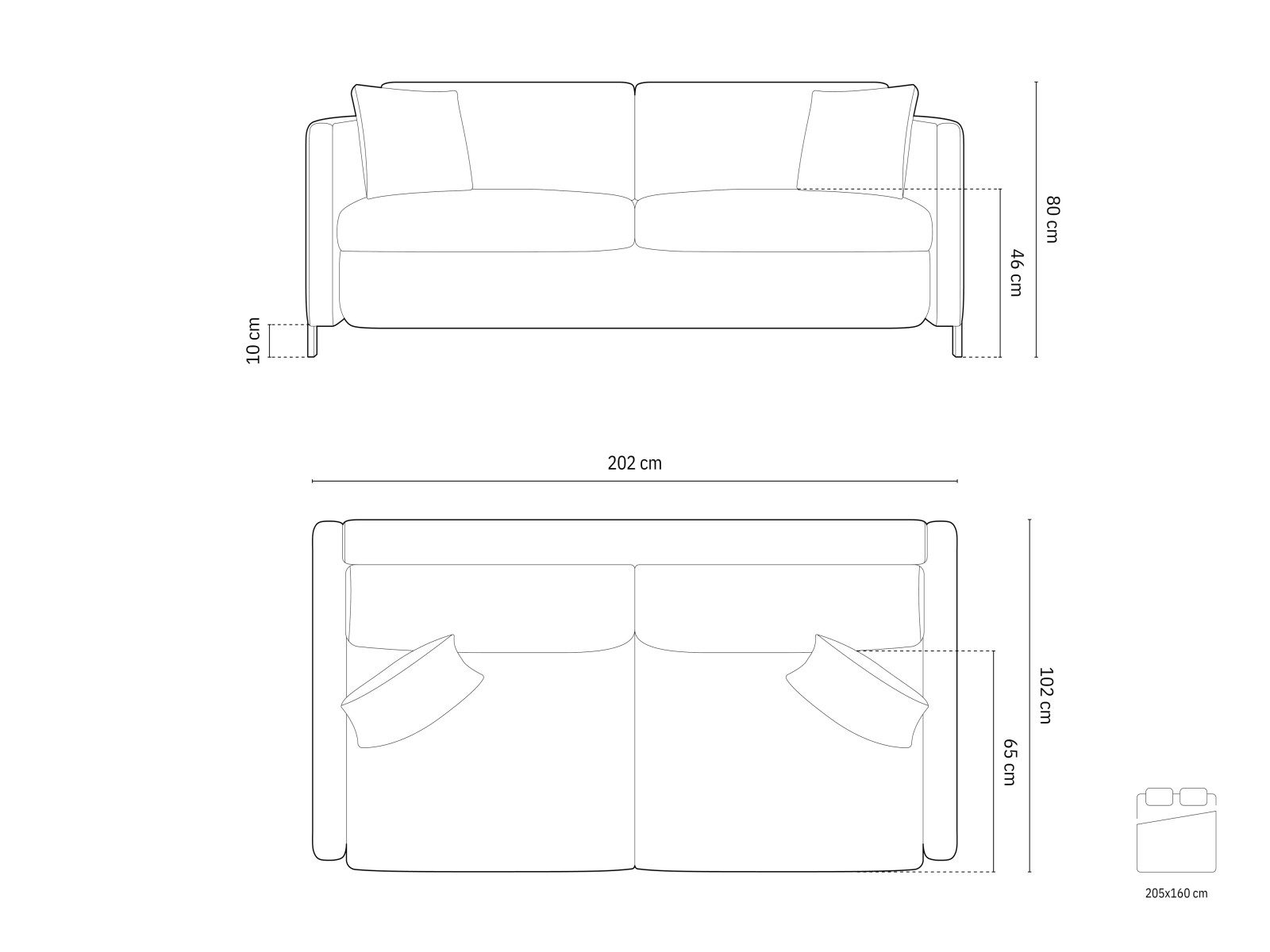 Sofa DREAMS (Ištraukiamas)(Trivietis)