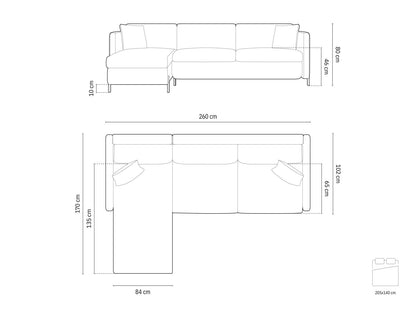 Sofa DREAMS (Ištraukiamas)(Kampinis S)
