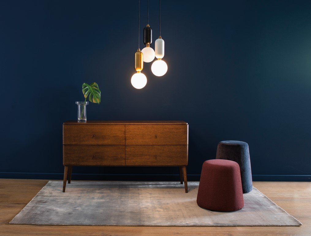 Kilimas GEOS SMOKY BLUE (Rankų darbo kolekcija)