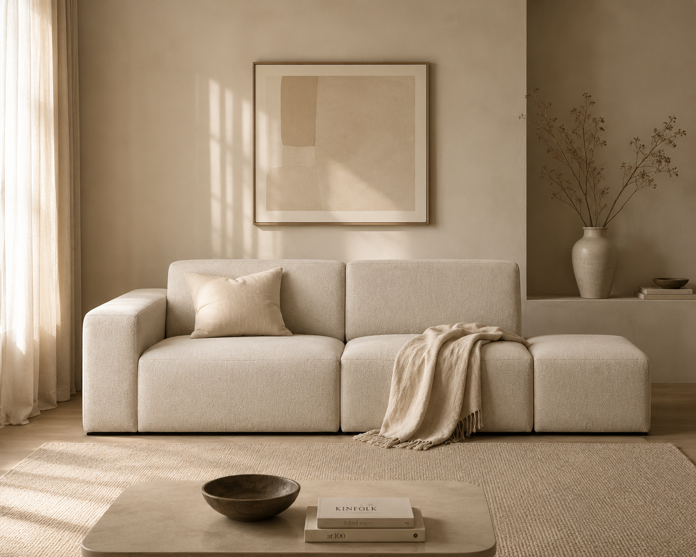 Sofa LOFT (Trečioji vieta su pufu) (Modulinis)