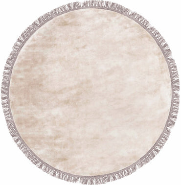 Apaļš paklājs LUNA BEIGE (Roku darbs kolekcija)