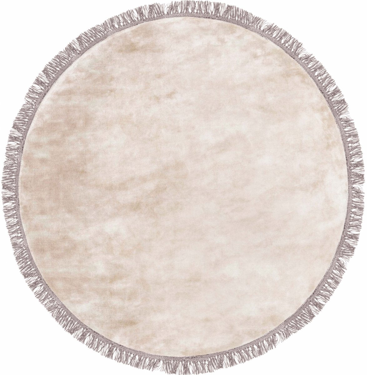 Apaļš paklājs LUNA BEIGE (Roku darbs kolekcija)