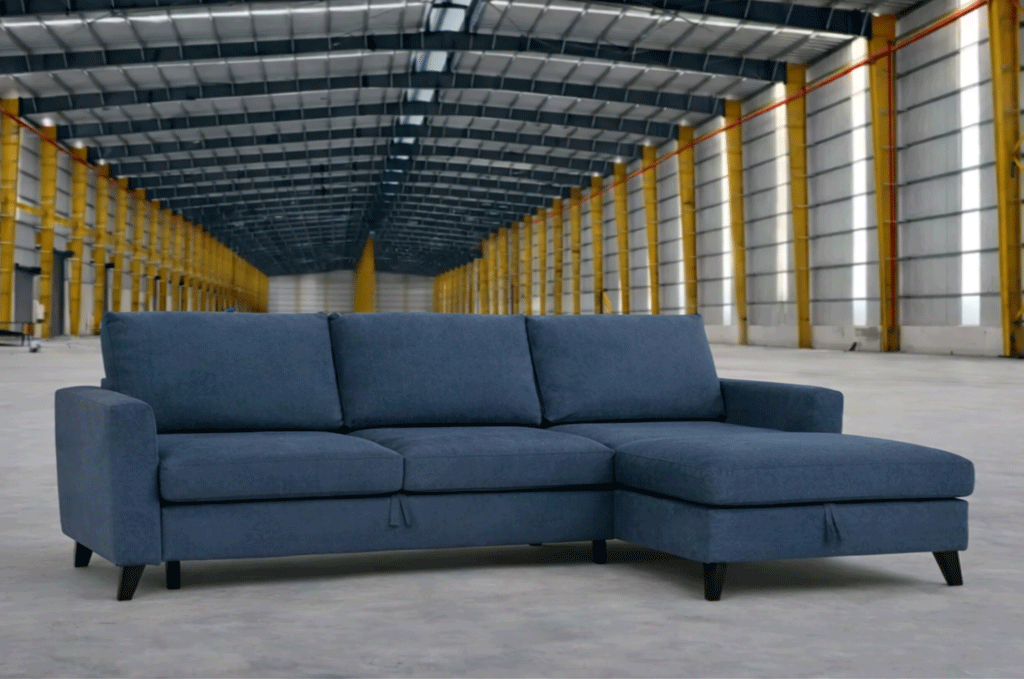 Sofa MARIO MIEGAMOJI (Dešinysis kampas, ištraukiama)(Mėlyna)
