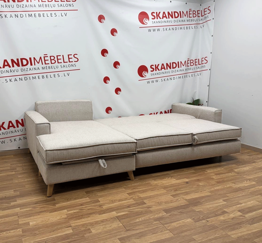 Sofa COPENHAGEN MIEGAMOJI (Kairysis kampas, ištraukiama)(Bežinė)(Ekspozicija)