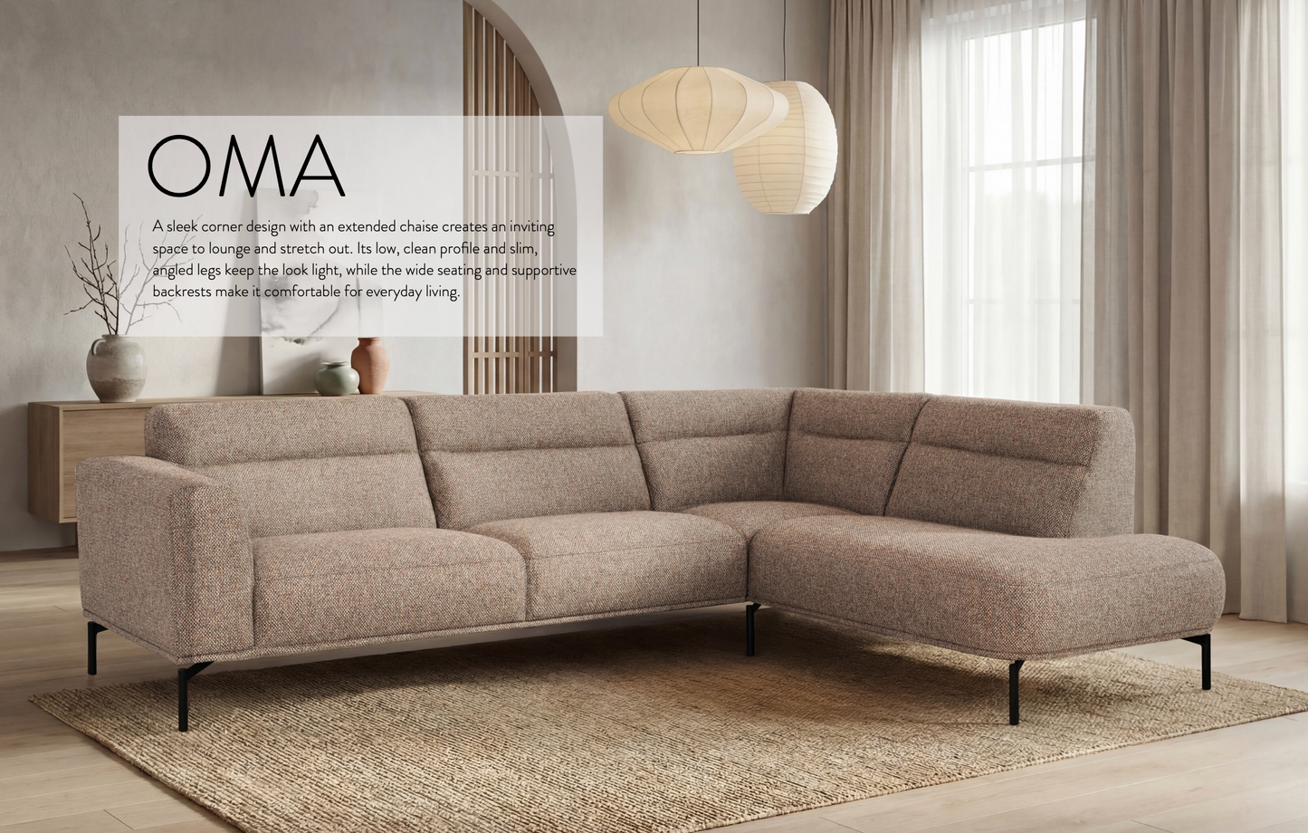 Sofa OMA (Kampinė Atvira Kryptis)