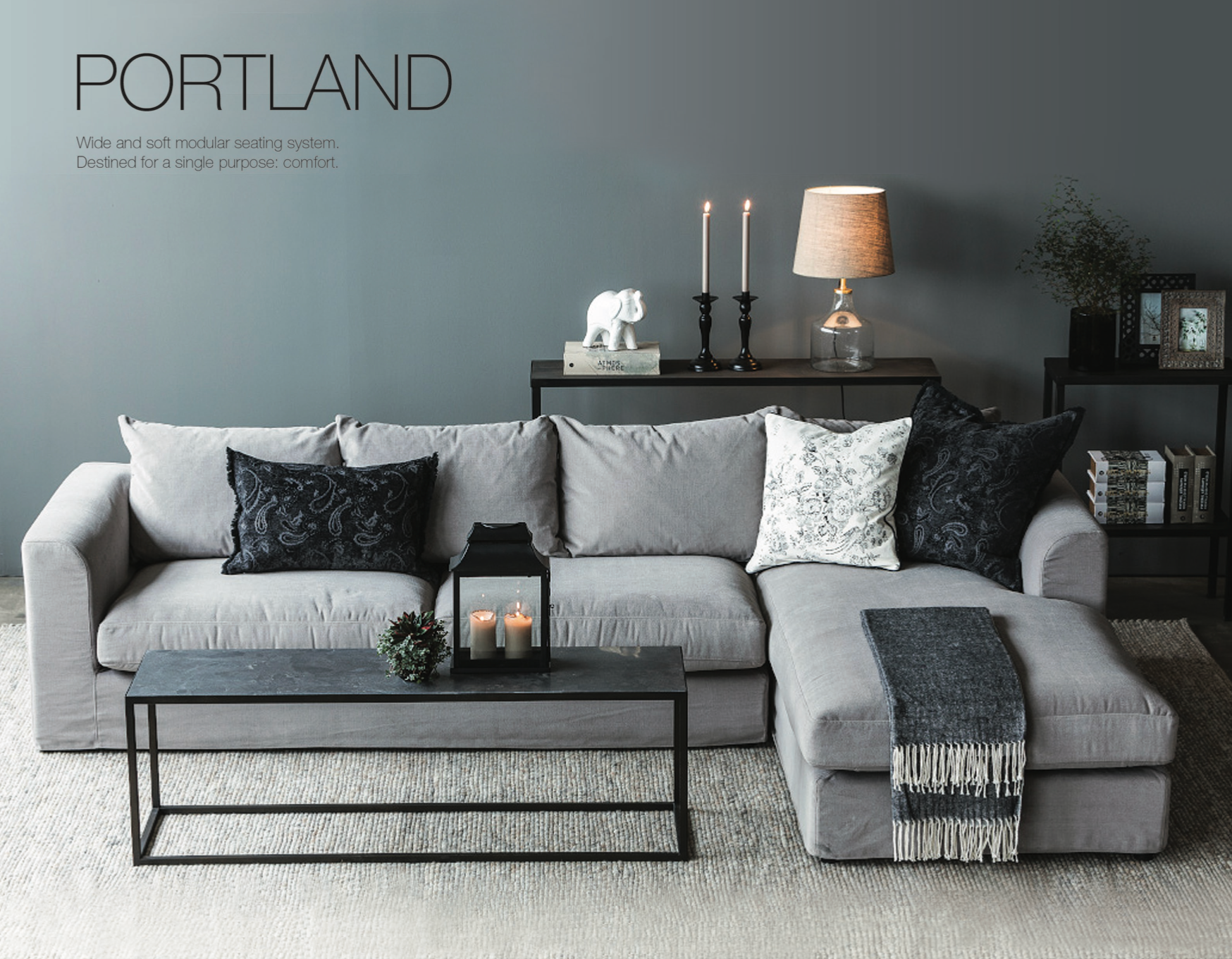 Sofa PORTLAND (Ilgas kampas)
