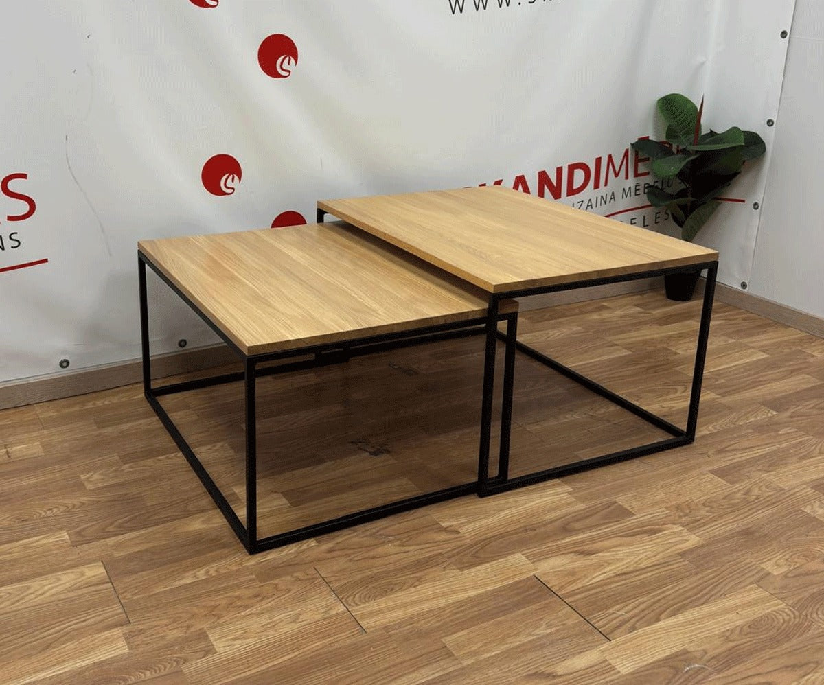 Kafijas galdiņu komplekts Square Set (Ozols)