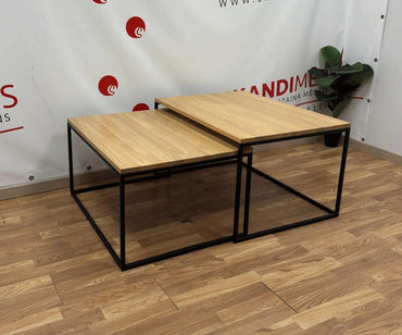 Kafijas galdiņu komplekts Square Set (Ozols)