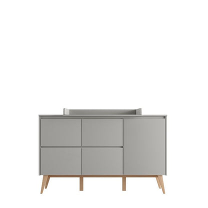 Atvilktņu komode ar 4 atvilktnēm un durvīm (Classy Gray kolekcija)