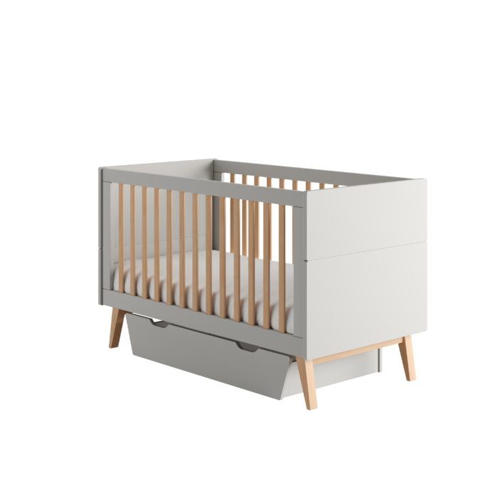 Bērnu gultiņa 140x70 (Classy Gray kolekcija)