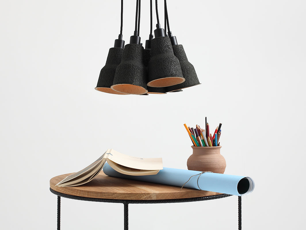 CELULO 7 komplekts melna griestu lampa