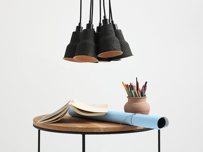 CELULO 7 komplekts melna griestu lampa