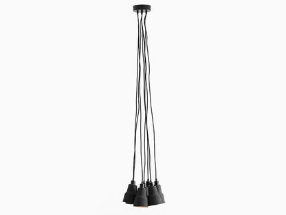 CELULO 7 komplekts melna griestu lampa