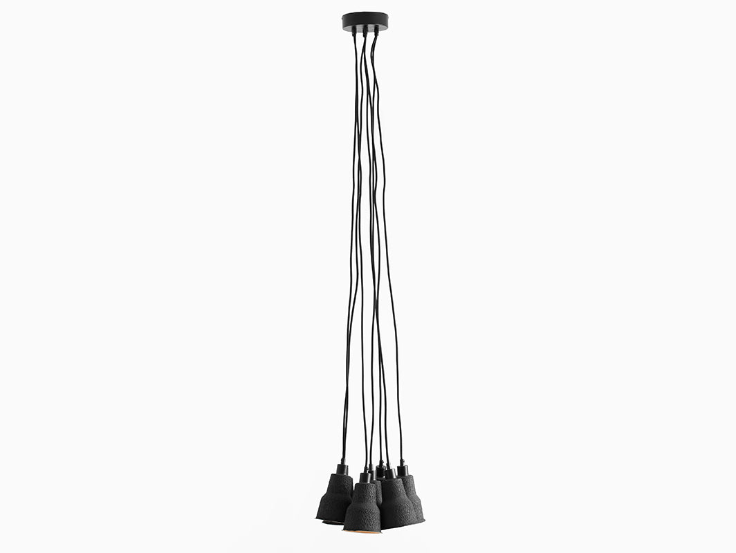 CELULO 7 komplekts melna griestu lampa